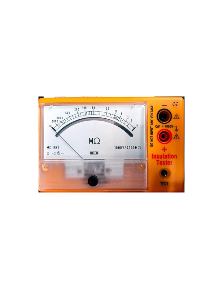 MECO Analog Insulation Tester,Yellow