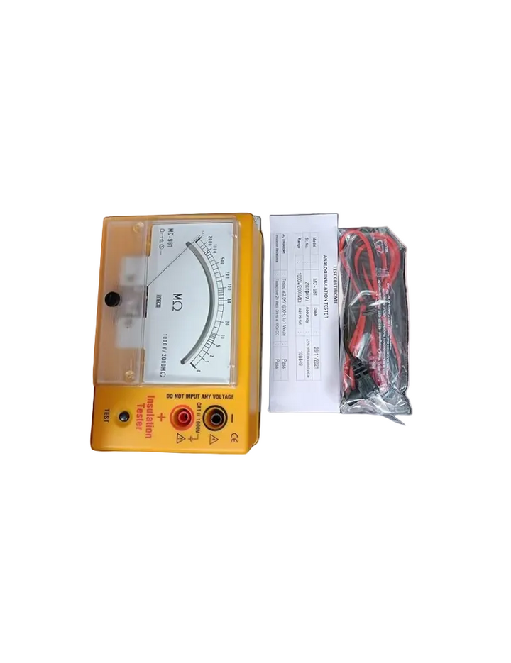 MECO Analog Insulation Tester,Yellow