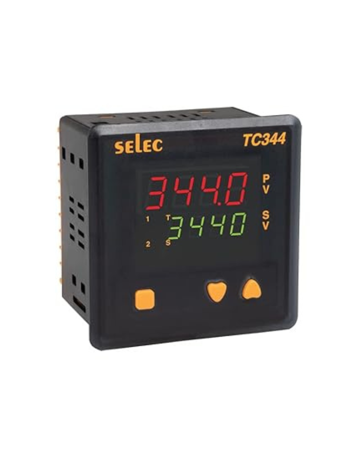 4+4 Digit, 7 Segment Dual Display Temperature Controller Selec TC344AX
