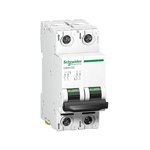 SCHNEIDER ELECTRIC A9N61528 Thermal Magnetic Circuit Breaker, C Curve, Multi 9 C60H-DC Series, 10 A, 2 Pole, 500 V