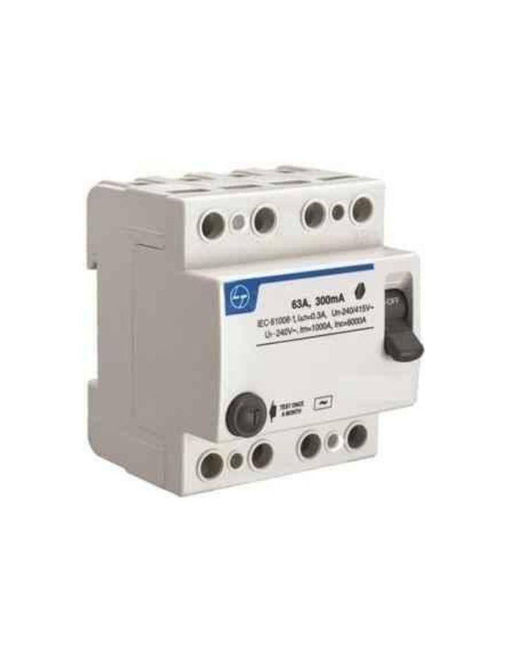 L&T Bg404010 40 A 100 Ma Residual Current Circuit Breaker