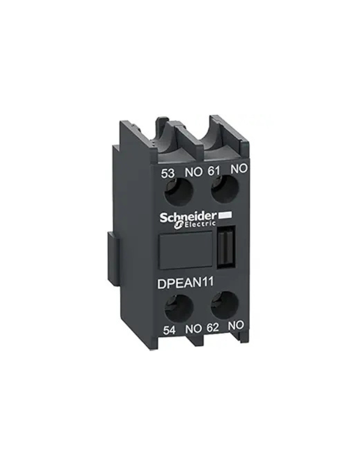 Schneider Electric - DPEAN11 Easy TeSys Auxiliary Contact Block, 1 NO and 1 NC, Screw Clamp Terminals, for use with DPE Contactor