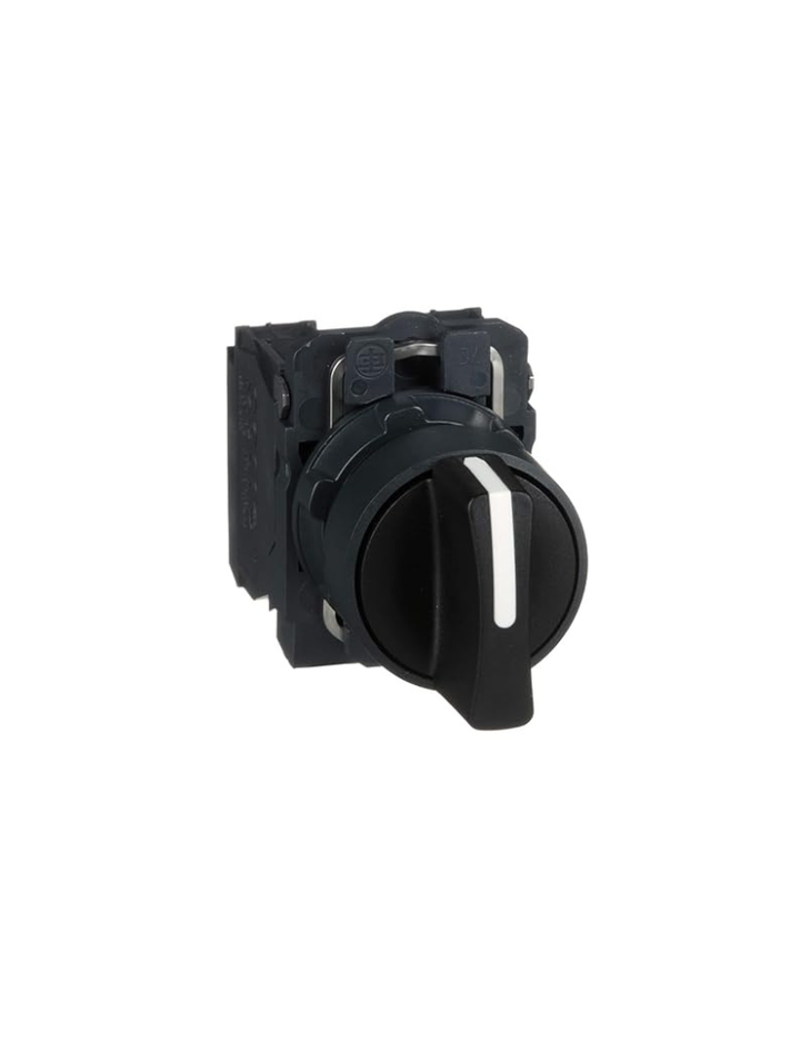 Schneider Electric Selector switch, plastic, black, Ø22, 3 positions, stay put, 2 NO, XB5AD33
