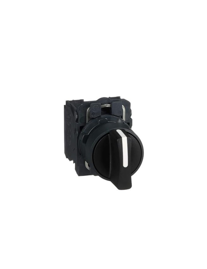 Schneider Electric Selector switch, plastic, black, Ø22, 3 positions, stay put, 2 NO, XB5AD33