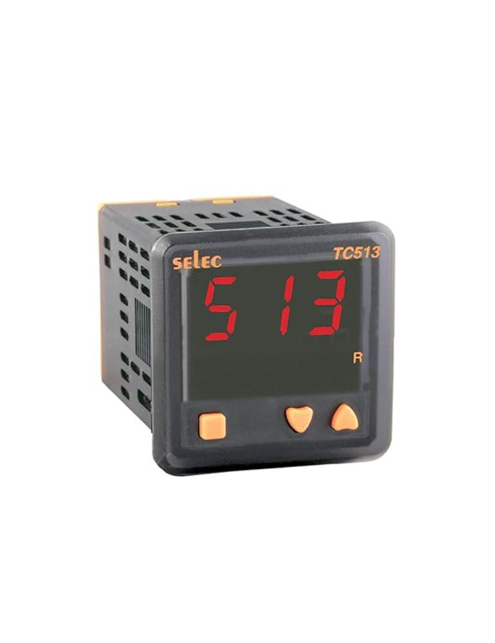 SELEC 3 digit 7 segment LED Single display Single set point temperature controller size : 48 x 48mm