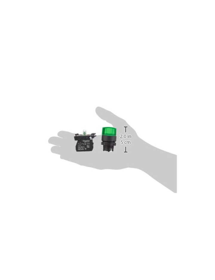 Schneider Electric Illuminated selector switch has 2 position short handle with pole contact of 1NO green-XB5AK123M1N