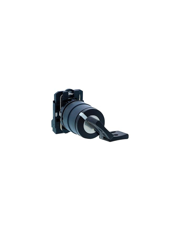 Schneider Electric key selector switch has 2 position short handle with left key release with pole contact of 1NO black-XB5AG21N
