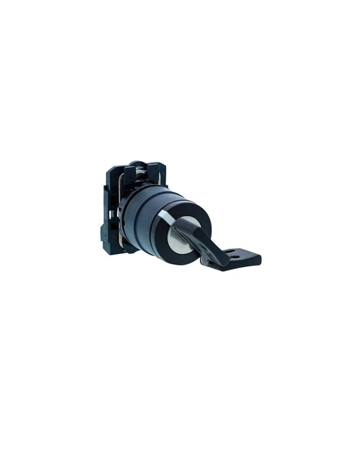 Schneider Electric key selector switch has 2 position short handle with left key release with pole contact of 1NO black-XB5AG21N