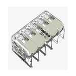 221-485 | WAGO 5-Conductor with Operating levers | 24-12 AWG | Transparent housing | [Box of 25 Pieces]