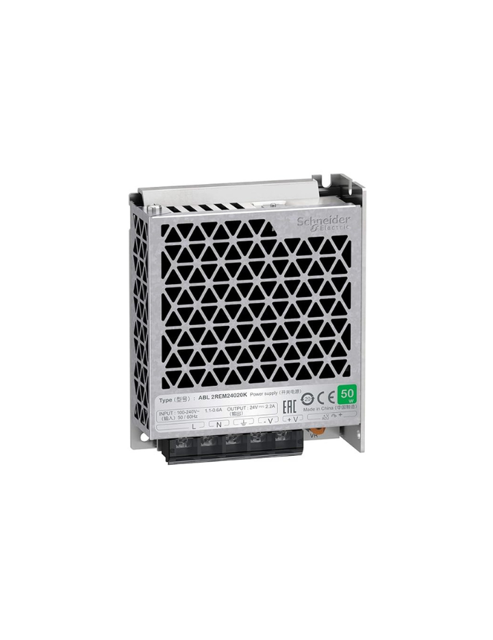 Schneider Electric - single phase power supply, 100...240V input, 24V DC output, 53W, 2.2A- ABL2REM24020K
