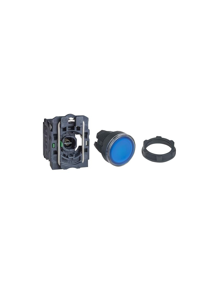 Schneider Illuminated NO Push Button Blue LED 230V AC XB5AW36M1N