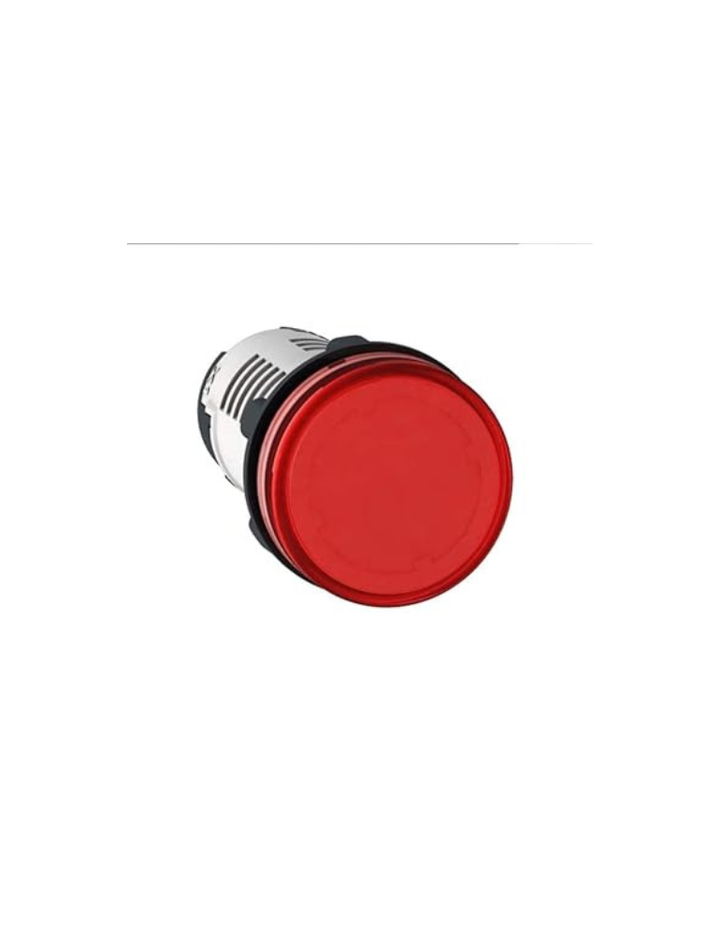 Schneider Electric, Illuminated pushbutton, Harmony XB5N/XB7N, Plastic, Flush, Amber, 22mm, Spring Return, 230V AC, 1 NO, XB5AW38M1N