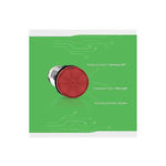 Schneider Electric, monolithic Pilot Light, Harmony XB5N/XB7N, Plastic, red, 22mm,LED, 120V AC, XB7EV04GPN