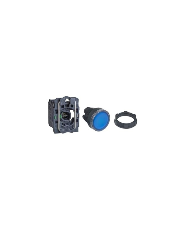 Schneider Electric XB5AW36B1N Schneider Electric, illuminated pushbutton, Harmony XB5N/XB7N, plastic, flush, blue, 22mm, spring return, 24V AC DC, 1 NO, XB5AW36B1N