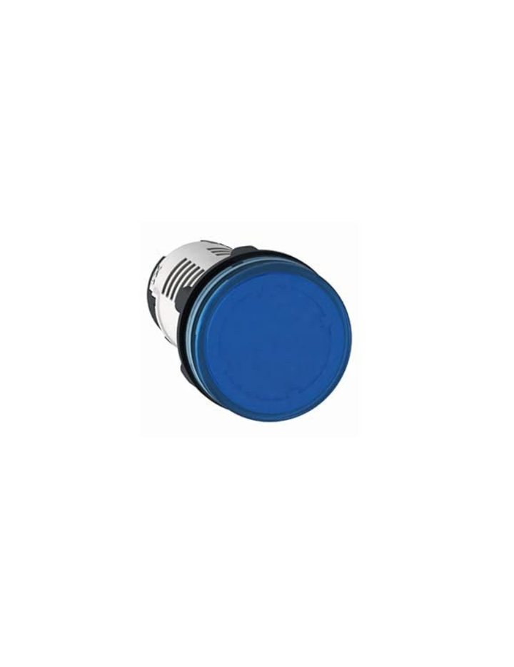 Schneider Electric, monolithic pilot light, Harmony XB5N/XB7N, plastic, blue, 22mm, LED, 230V AC, XB7EV06MPN