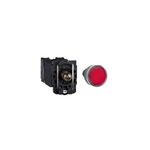 Schneider Electric, illuminated pushbutton, Harmony XB5N/XB7N, plastic, flush, red, 22mm, spring return, 24V AC DC, 1 NC, XB5AW34B2N