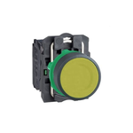 Schneider Electric, XB5AA51N, Harmony XB5, Yellow Push button, 22mm, spring return, 1NO