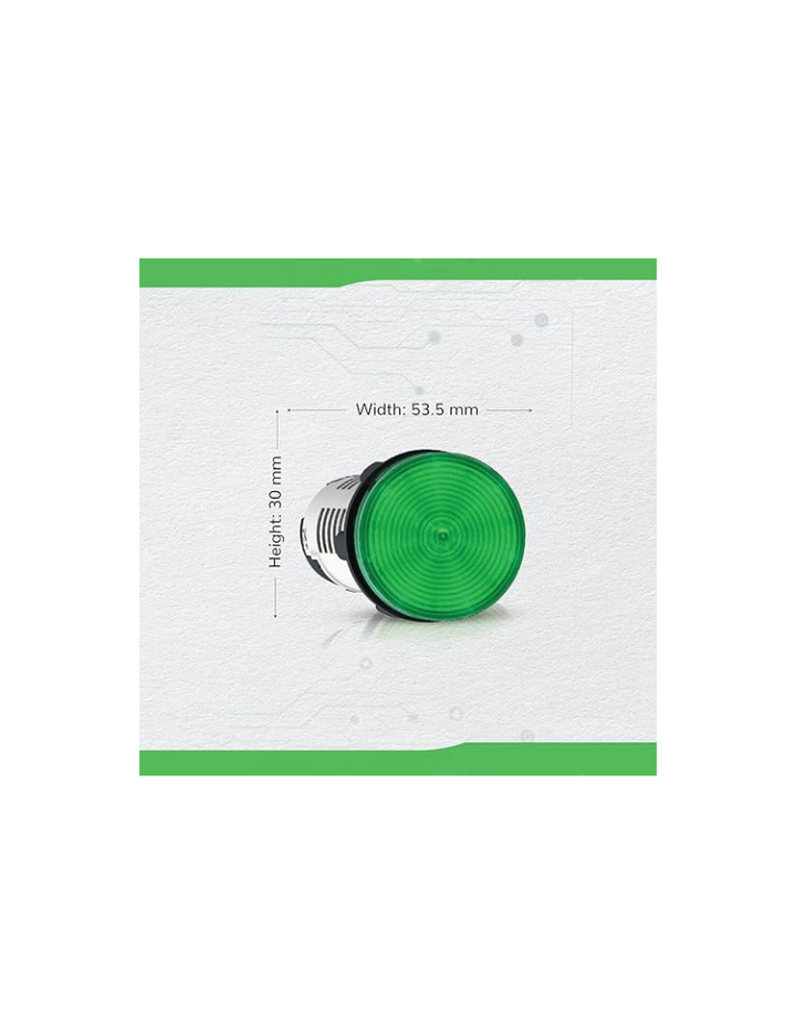 Schneider Electric, XB7EV03BPN, Harmony XB7, Green Pilot light, 22mm, integral LED, 24V