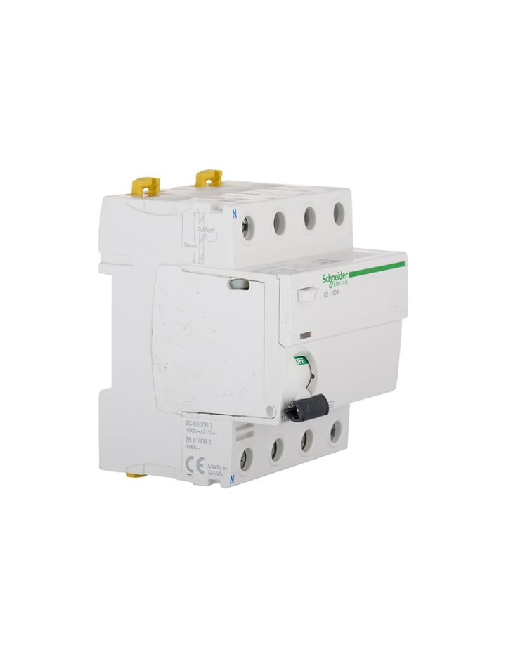 Schneider Acti 9 100-Amp 4-Pole 100mA RCCB, White, Standard (FE_A9R12491)