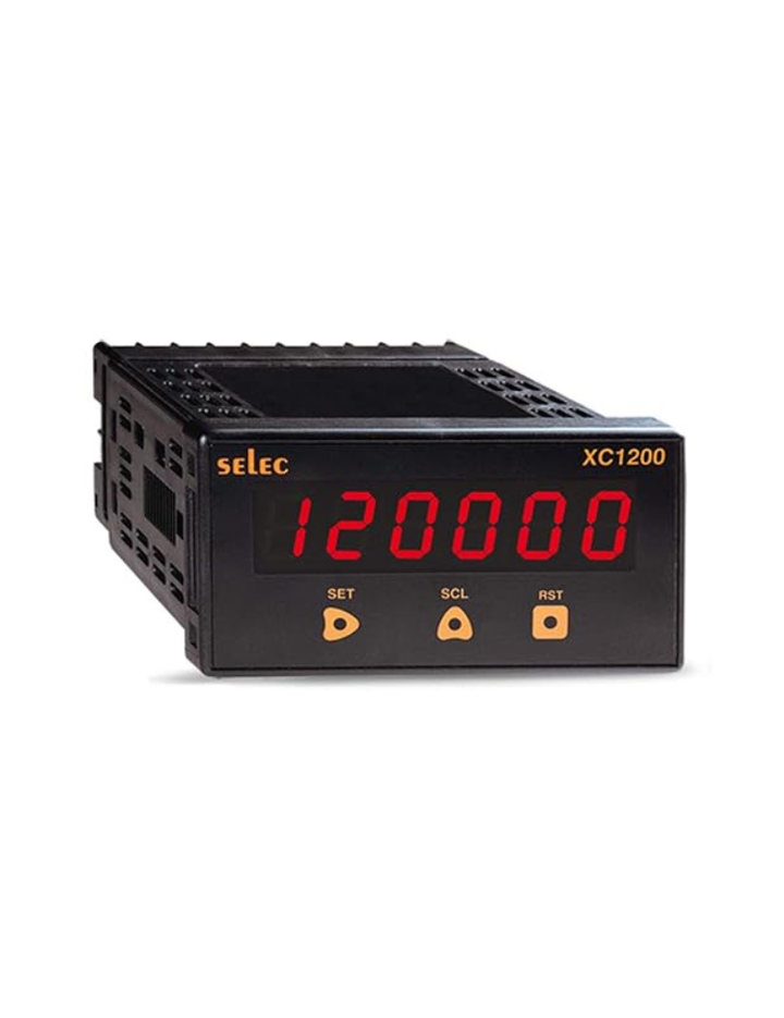 Selec 6 Digit Programmable Counter Multifunc 2 Set Point Quadrature I/P 48x96mm - XC1200