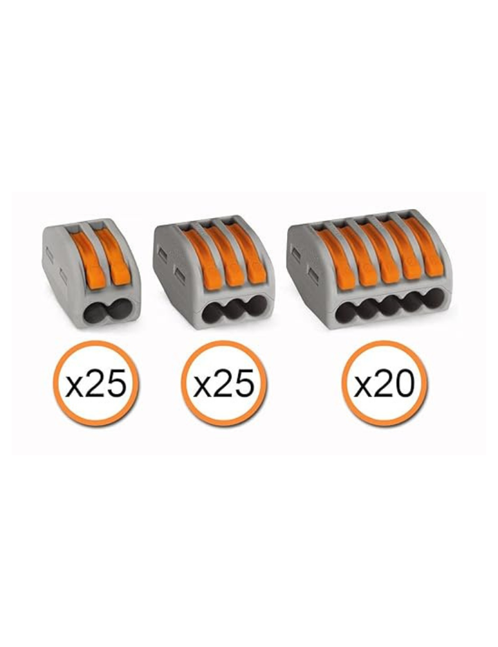 Wago (25) 222-412 (25) 222-413 (20) 222-415 Lever-Nut Assortment Pack