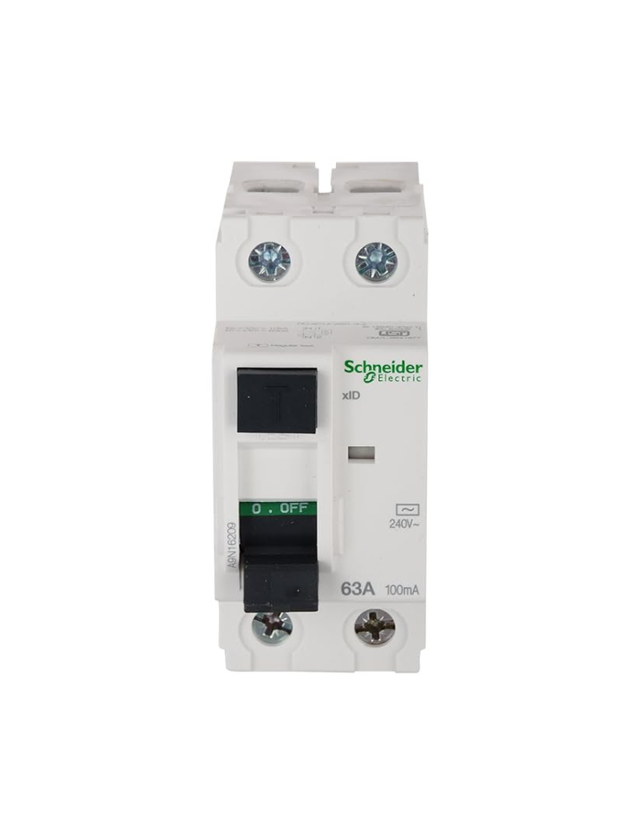 Schneider Electric A9N16209 Acti 9 63-Amp 2-Pole 100mA RCCB