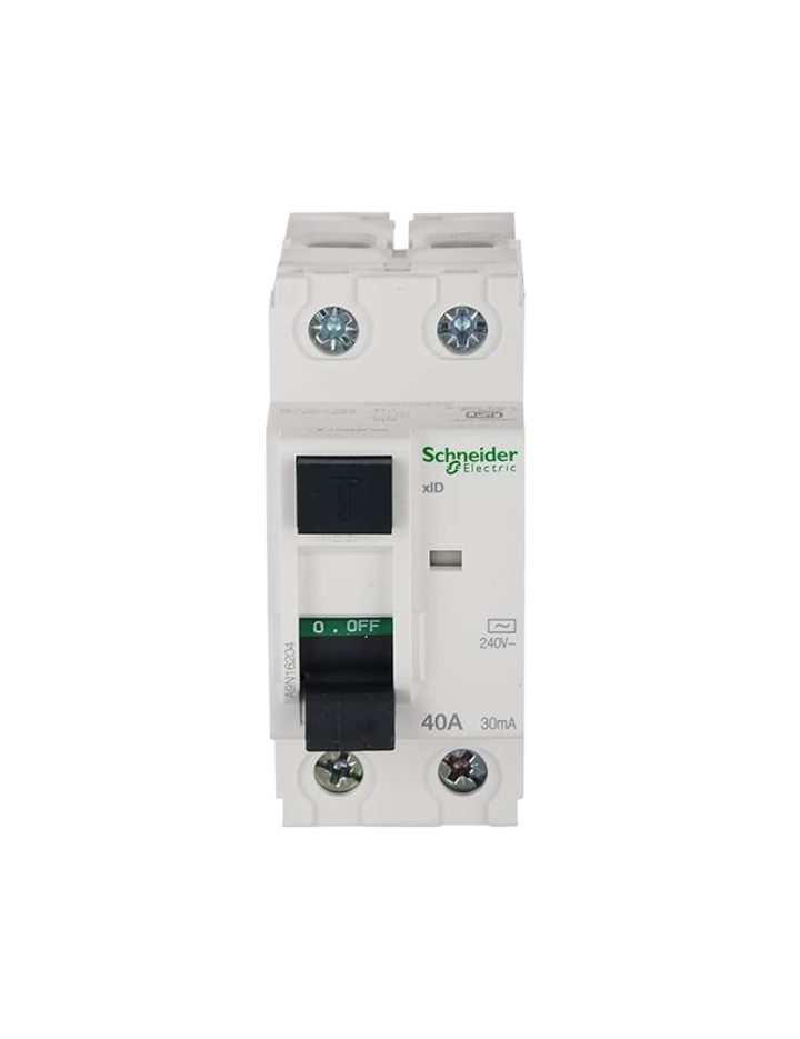 Schneider Electric PVC Acti 9 40-Ampere 2-Pole 30Ma Rccb (Polycarbonate, White), Standard SC-TP-RRCB40