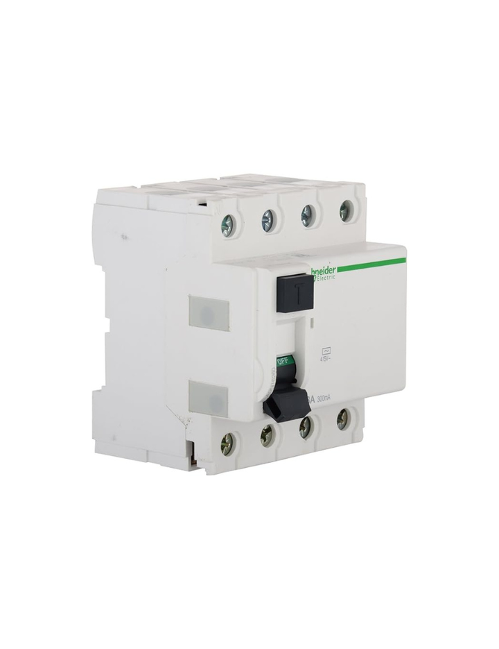Schneider Electric Polycarbonate Acti 9 63 A 4-Pole 300mA RCCB (White), Standard (FE_A9N16260)