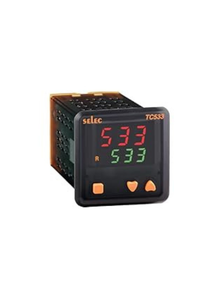 TC533AX, 3-Digit dual (Red+Green) display, Single set point, Temperature controller with Relay/SSR output, 90 to 270V AC/DC