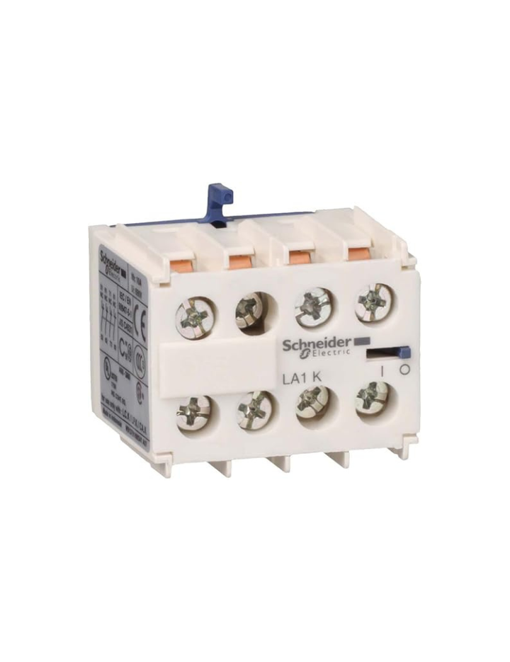 Schneider Electric LA1KN04 TeSys K instantaneous auxiliary contact block for contactors with pole contact composition 4 NC, screw clamp terminals - LA1KN04
