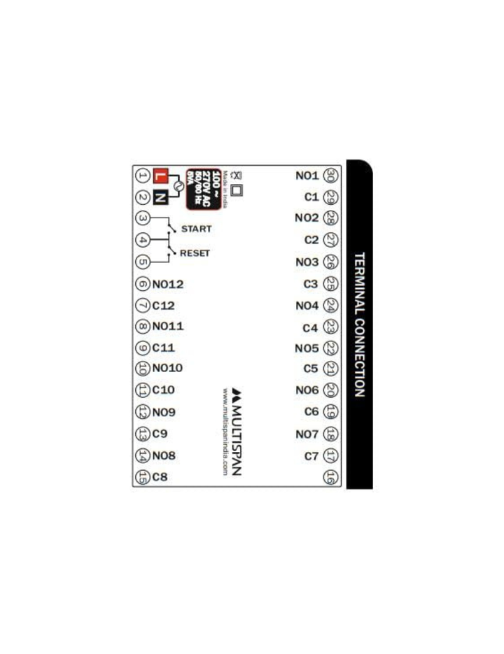 Multispan SQT-1244 12-Channel Programmable Sequential Timer