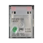 Omron 4 C/O relay MY4N-GS DC24 with Base PYF14A-N, Coil Supply 24VDC