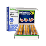 WAGO 221 Series 75pc 221 Series Assortment with Case Includes (25x 221-412), (25x 221-413), (25x 221-415)