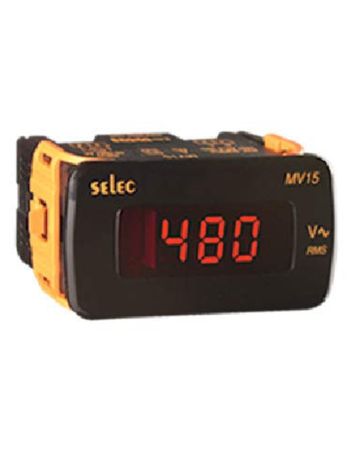 selec digital voltmeter Supply voltage of 240V AC 1 phase 2 wire MV15