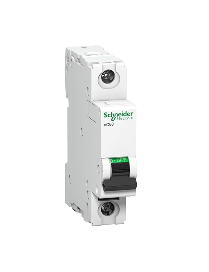 Schneider ACT 9 50 AMP 1 POLE MCB, White, Standard (A9N1P50C)