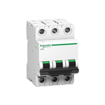 Schneider Electric Acti9 MCB A9N3P10C, 10Amp 3 Pole MCB, C Curve, 10000A (10kA) White Color Miniature Circuit Breaker
