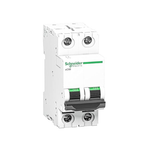 Schneider Electric Acti9 MCB A9N2P16C, 16Amp 2 Pole MCB, C Curve, 10000A (10kA) White Color Miniature Circuit Breaker