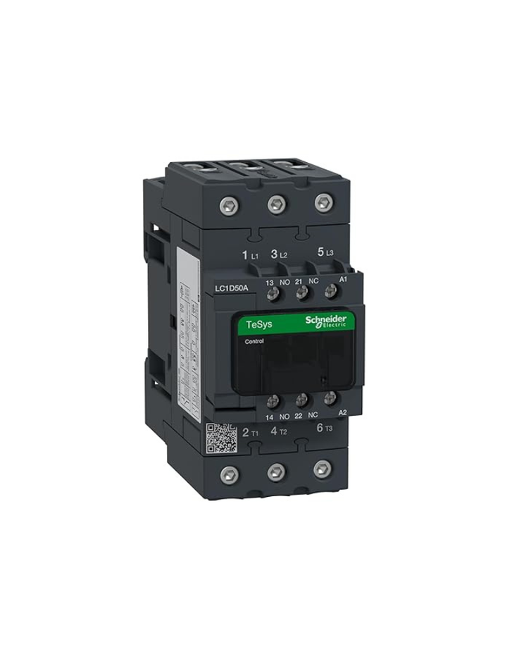 Schneider Electric LC1D50AF7 TeSys D contactor for motor control, resistive load with pole composition 3P 440 V 50 A - 110 V AC 50/60 Hz coil - LC1D50AF7