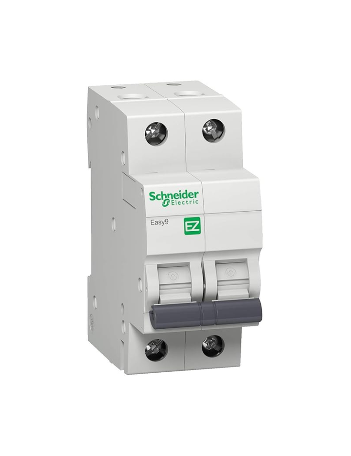 Schneider Electric Easy9 2-Pole 32-Ampere C-Curve 6kA MCB (White)
