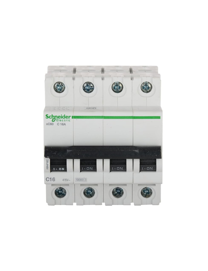 Schneider Acti 9 16-Amp 4-Pole C Curve MCB