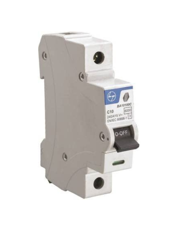 L&T Mcb 10A 1P (Sp) 6Ka C-Curve Tripper Ba10100C Mcb (1)