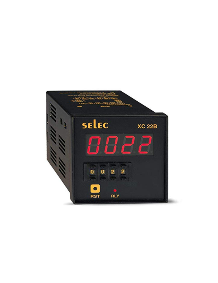 Selec Make Preset Counter, Thumbwheel Setting, Auto Reset Function, Size : 72 x 72mm [XC22B] (Pack of 1)