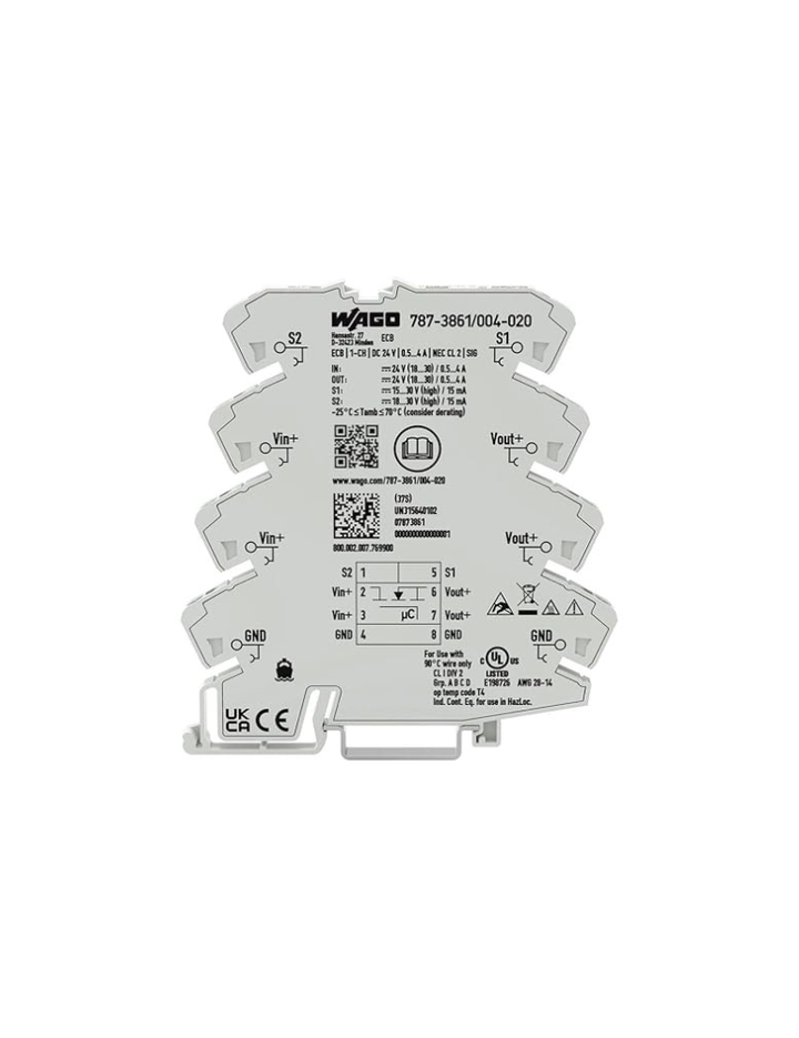 Electronic circuit breaker; 1-channel; 24 VDC input voltage; adjustable 0.5 … 4 A; Signal contact