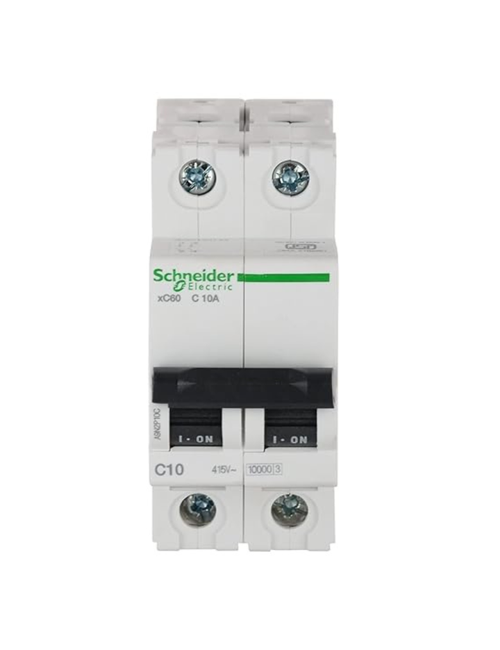 Schneider Electric A9N2P10C Acti 9 MCB xC60 2P 10A C 10000A