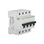 Schneider Electric Acti 9 63-A, ampere 4-Pole C Curve MCB, White, Standard (ACT 9 'C' CURVE)
