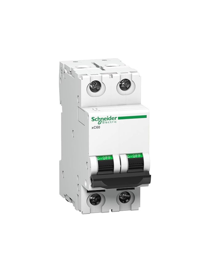 Schneider 20A DP C-Curve ACTI9 10kA MCB (White) (A9N2P20C)