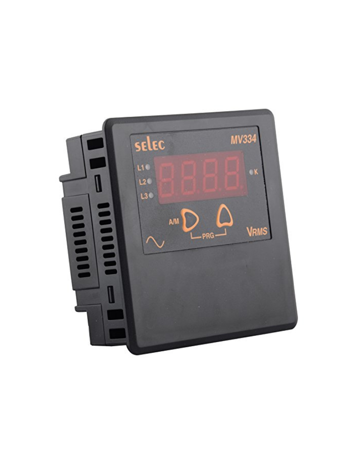 Selec MV 334-230V AC Three Phase Voltmeter