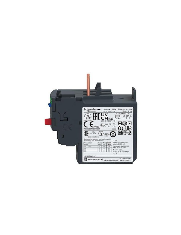 Schneider LRD Thermal O/L Relay 0.40-0.63A - LRD04
