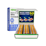 WAGO Wire Connectors 221 Series 50pc Includes (25x 221-412), (15x 221-413), (10x 221-415)
