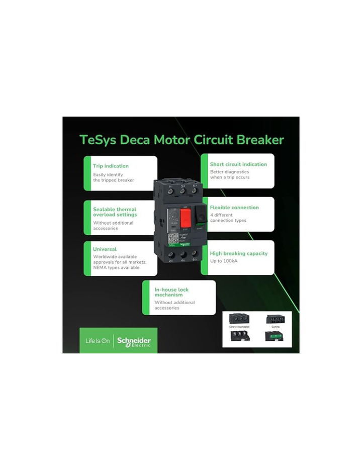 Schneider Electric GV2ME06 GV2ME MOTOR CB THERM/MAG 1-1.6A ROCKER